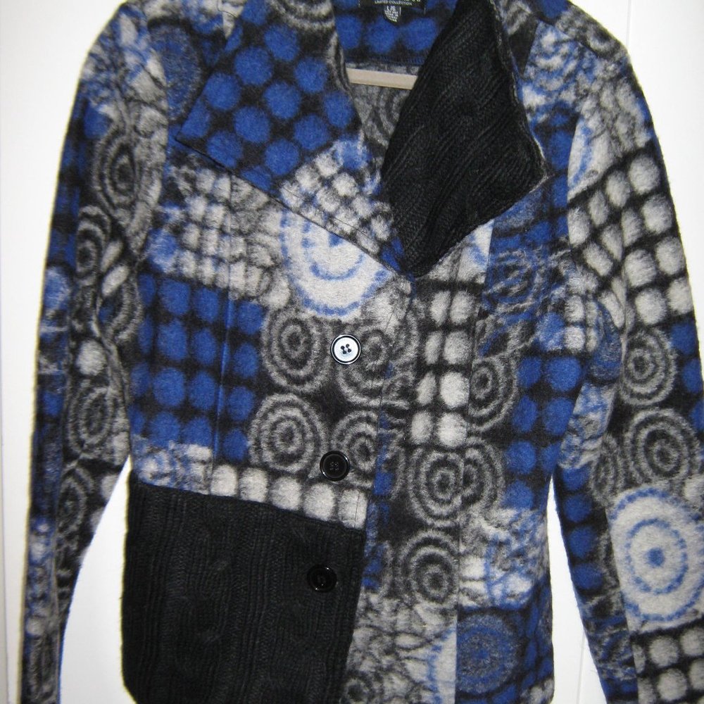 Felted Wool/Mix Linea Domani Sweater Jacket